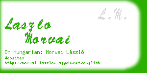 laszlo morvai business card